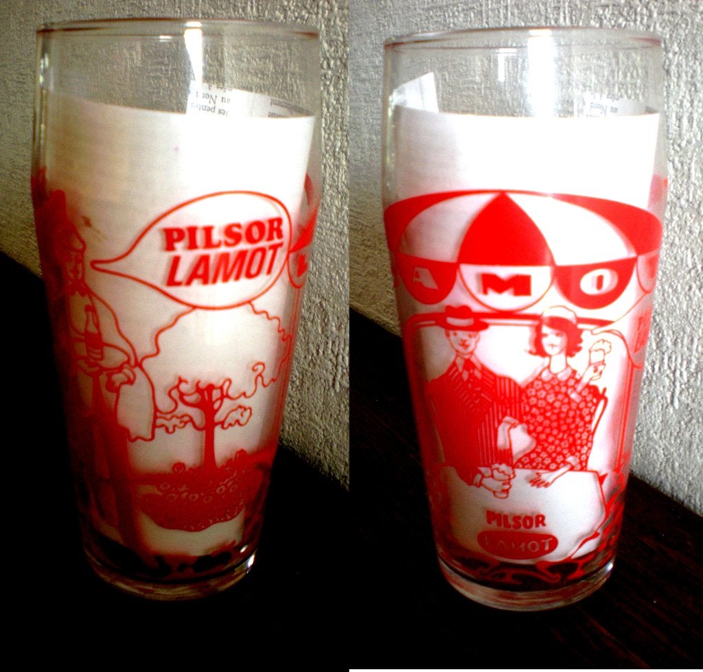 LAMOT  Pilsor décoré, Enlèvement ou Envoi, Comme neuf, Verre ou Verres