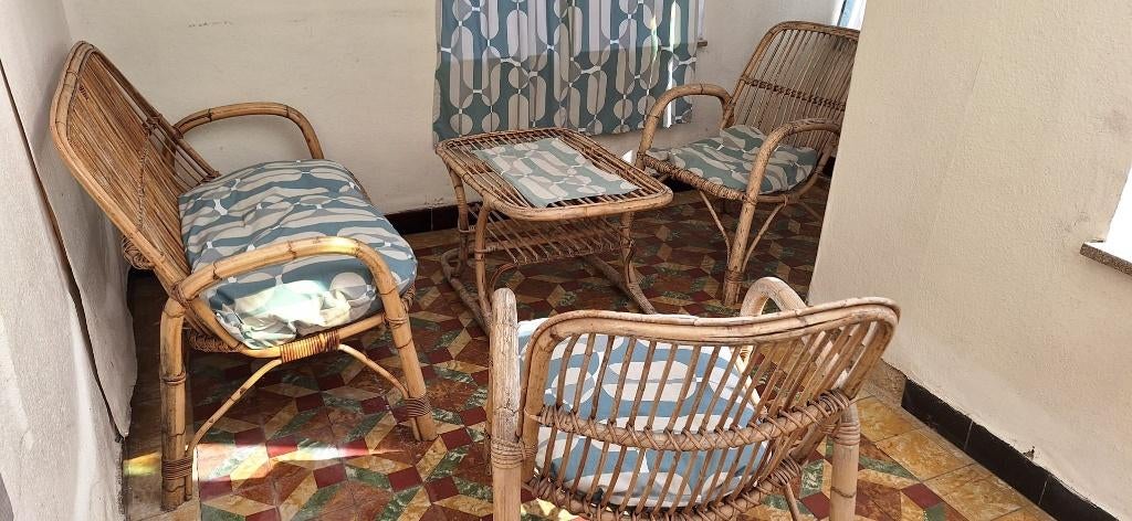 salon rotan, Huis en Inrichting, Zetels | Zetels, Ophalen, Gebruikt, Overige maten, Veranda salon