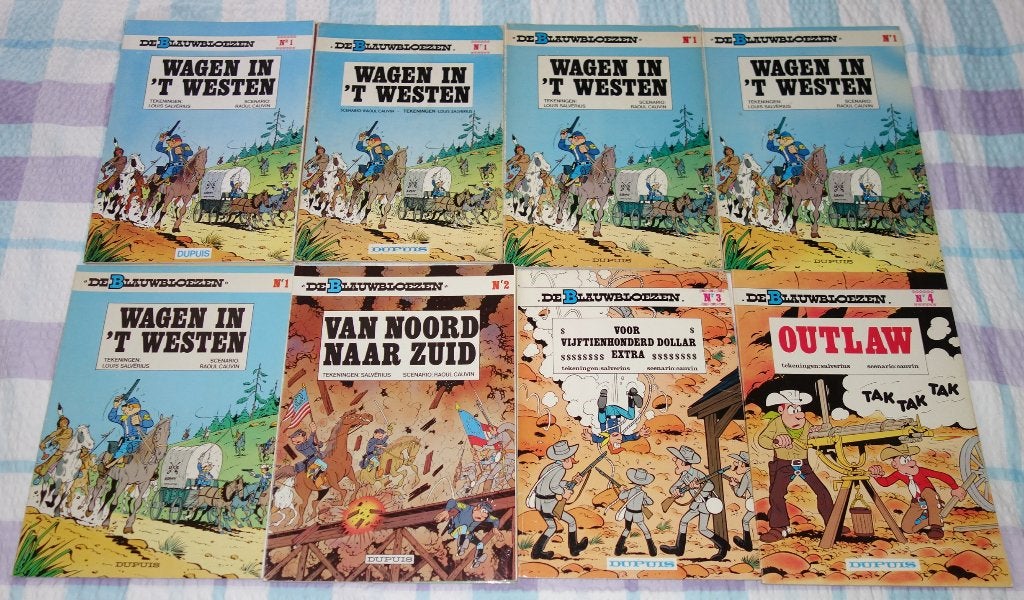 Verzameling strips De Blauwbloezen., Boeken, Meerdere stripboeken, Ophalen of Verzenden, Gelezen, Raoul Cauvin