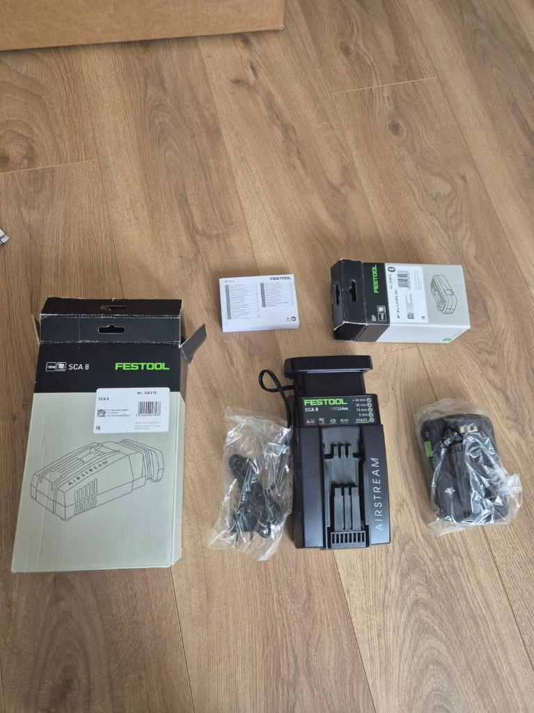 Festool 18v li-ion batterij + lader, Ophalen, Nieuw