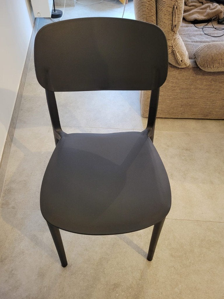 Lot de 2 chaises modernes noires – design épuré, Huis en Inrichting, Stoelen, Ophalen, Kunststof, Twee, Zwart