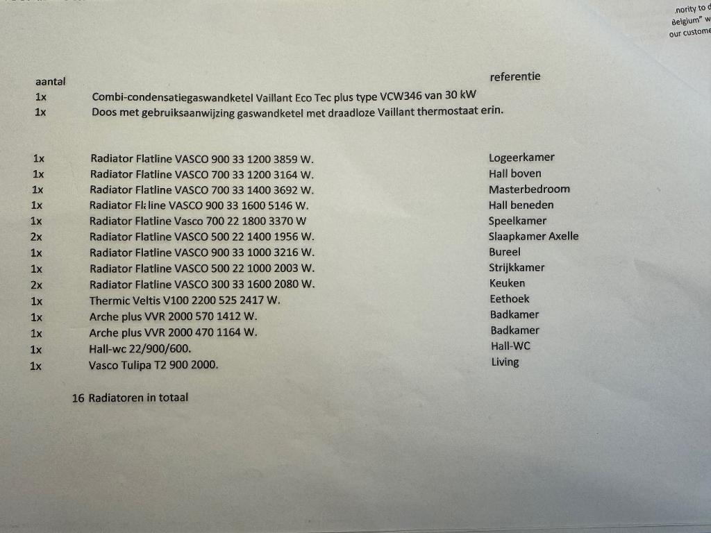 Vaillant verwarmingsketel en set radiatoren, Ophalen, Zo goed als nieuw, Radiator