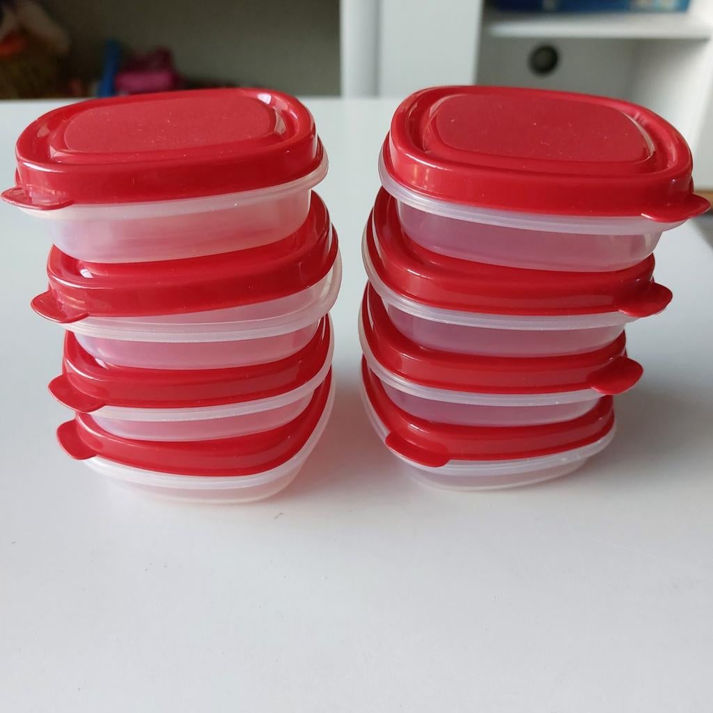 Lot de 8 petites boîtes à fraîcheur avec couvercles. Bon éta, Maison & Meubles, Enlèvement