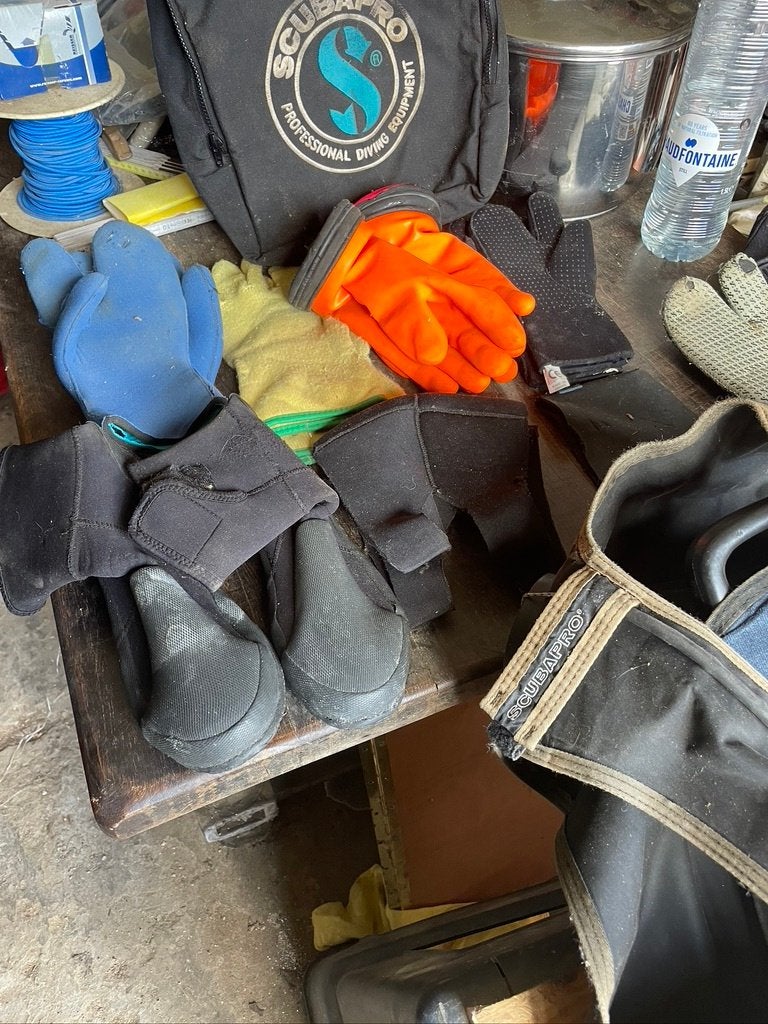 divers accessoires de plongée, Sports nautiques & Bateaux, Enlèvement, Utilisé, Gilet de stabilisation