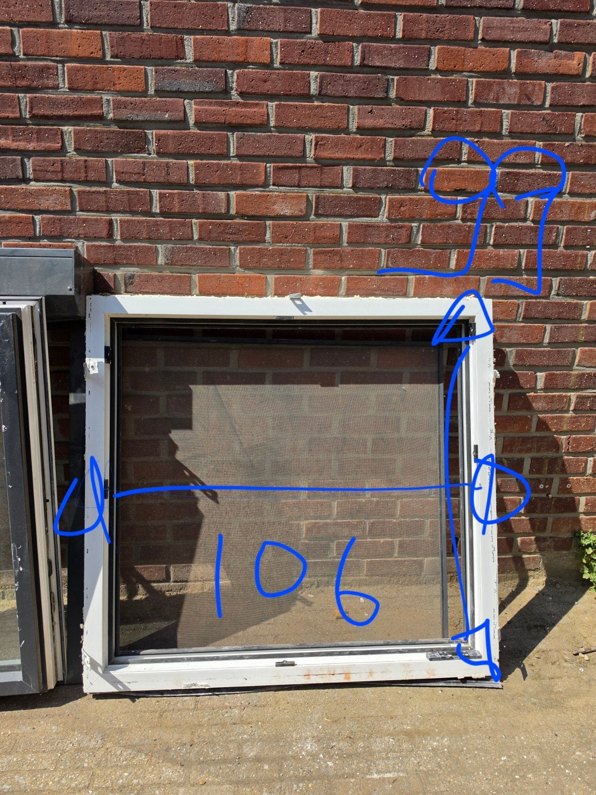 Aluminium raam met elektrisch rolluik en vliegenraam, Ophalen, Gebruikt, Aluminium