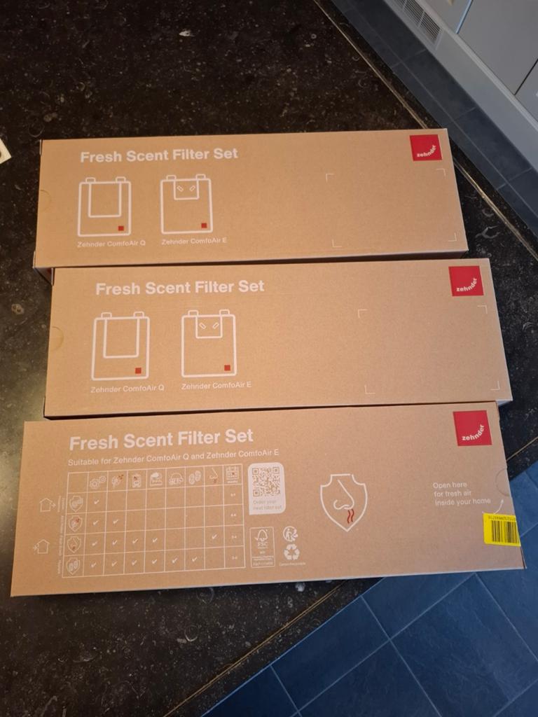 Zehnder fresh silent filter set., Enlèvement