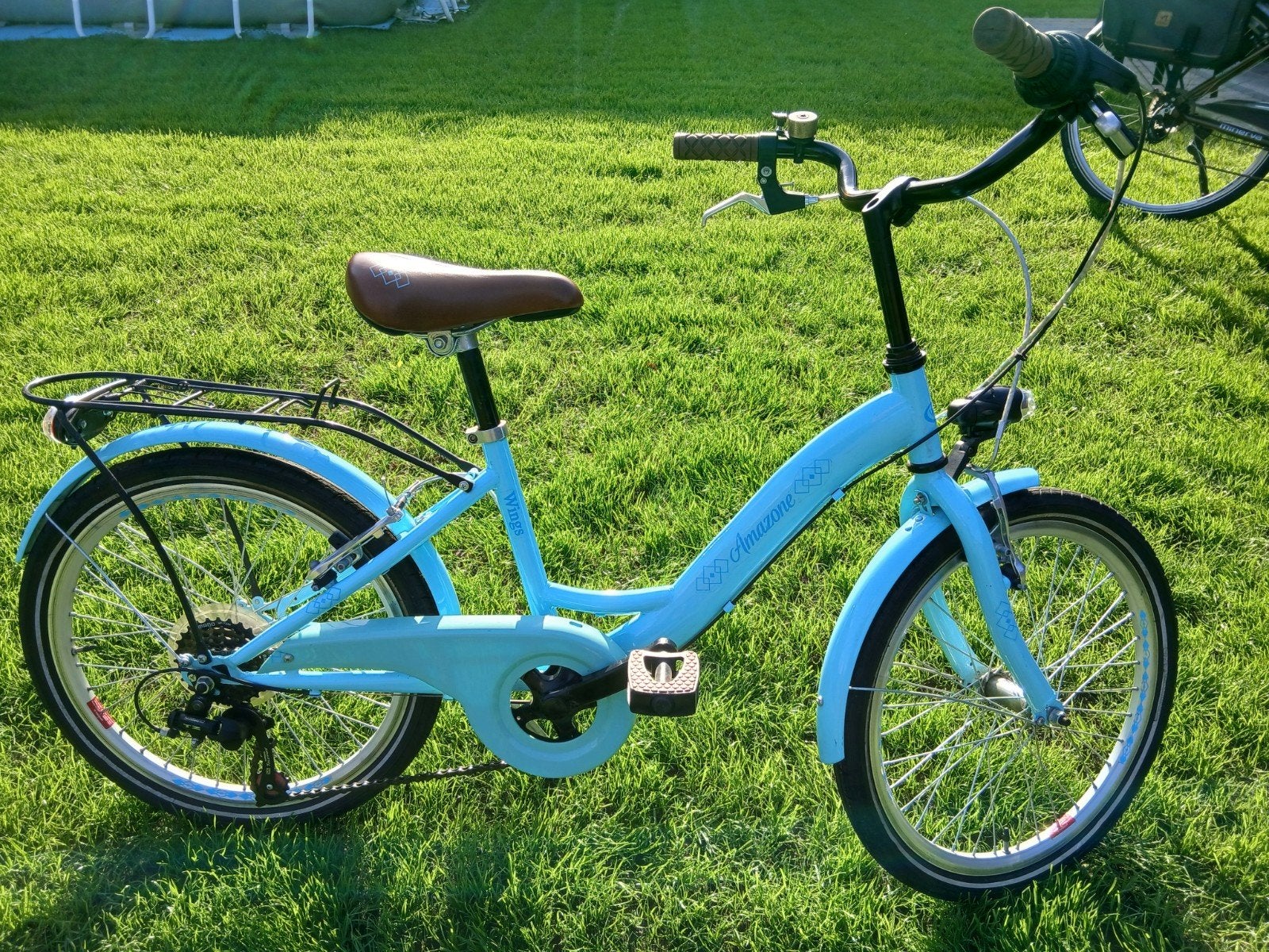 Blauwe meisjesfiets . Merk wings 20 inch, Ophalen, 20 inch