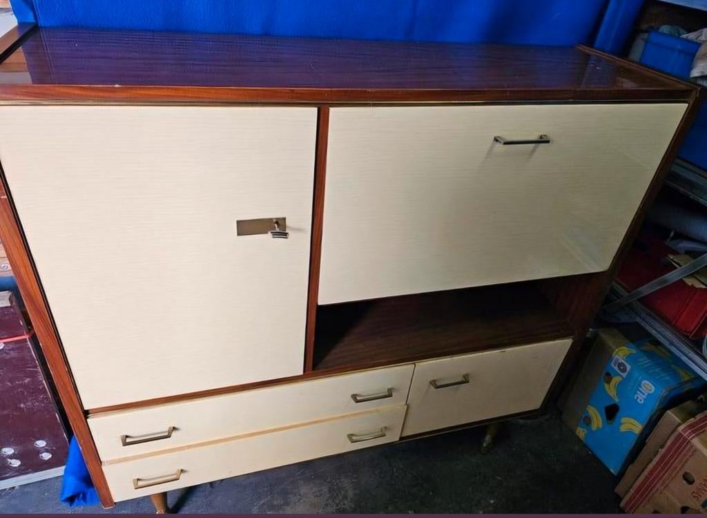 Prachtige Vintage barkast (Jaren '50/'60), Antiek en Kunst, Ophalen