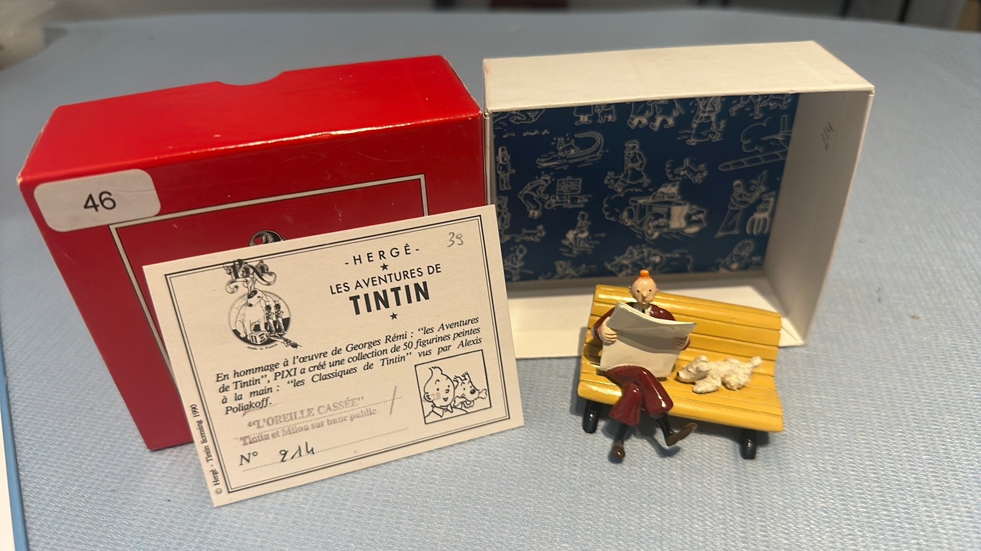 Tintin et Milou sur le banc, Collections, Enlèvement ou Envoi, Tintin, Comme neuf, Statue ou Figurine