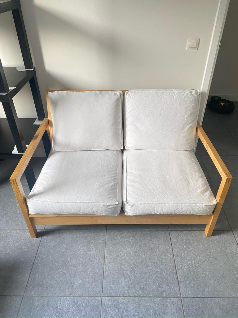 IKEA Lillberg 2-zitsbank, Gratis bezorging, houten frame, Enlèvement, Comme neuf, Bois