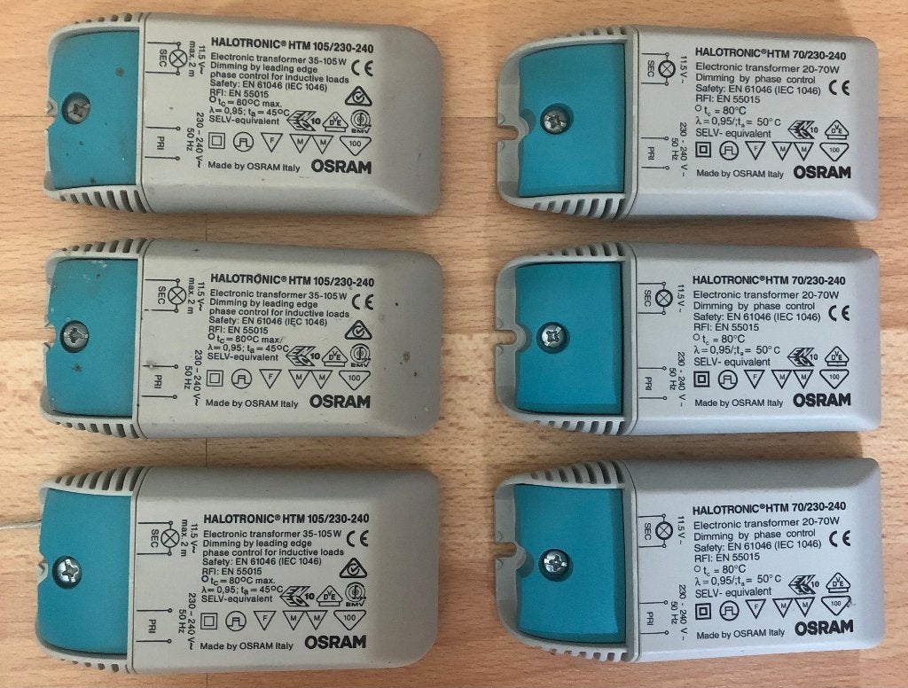 Transfo Osram Halotronic HTM70VA + HTM105VA (PARFAIT ÉTAT), Bricolage & Construction, Électricité & Câbles, Comme neuf, Onduleur