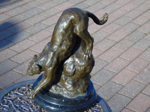 een bronzen panter gesigneerd, BARYE, Ophalen of Verzenden, Brons