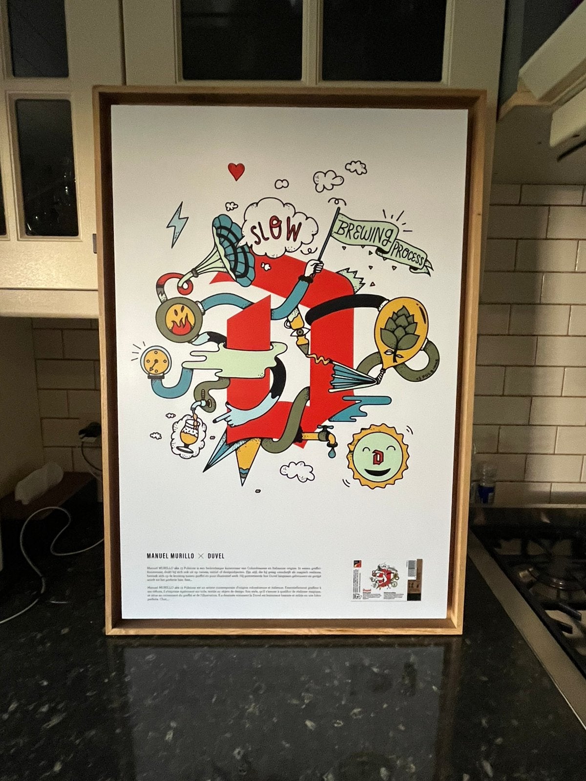 Duvel - xxl kader Manuel murillo, Verzamelen, Ophalen, Nieuw, Reclamebord, Plaat of Schild, Duvel