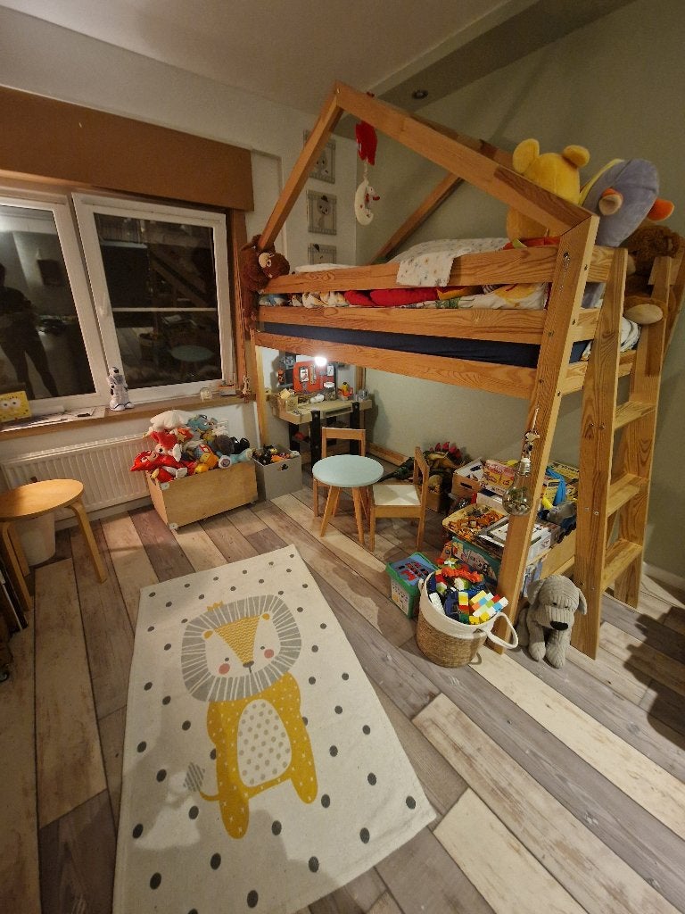 Mezzaninebed + matras, Ophalen, Gebruikt, Hoogslaper