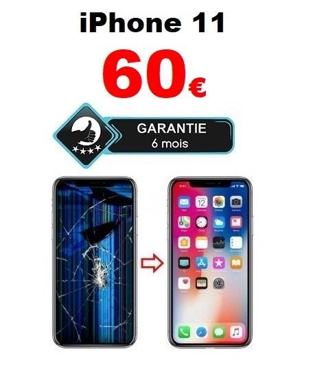 Réparation / Remplacement écran iPhone 11 au meilleur prix, Télécoms, Enlèvement, Apple