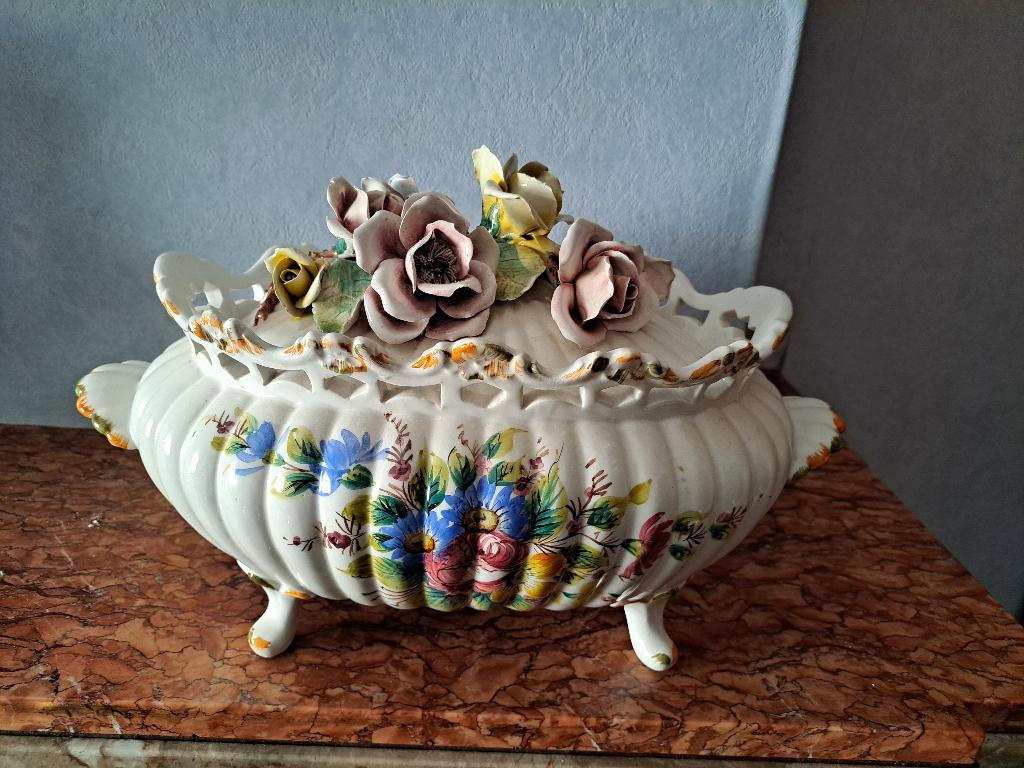 Bonbonnière Italiaans V.Bassano Porselein vintage, Antiek en Kunst, Ophalen