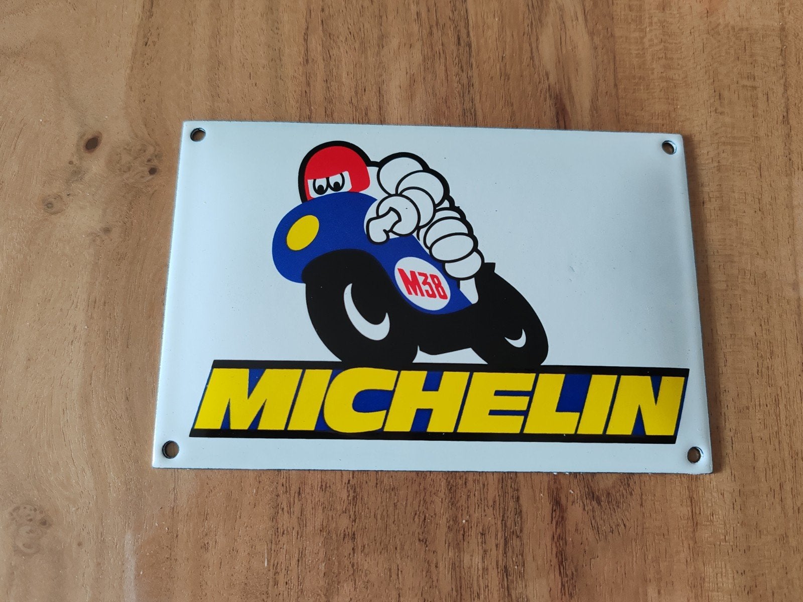 Geëmailleerde Michelin-plaat, Ophalen of Verzenden, Zo goed als nieuw, Reclamebord