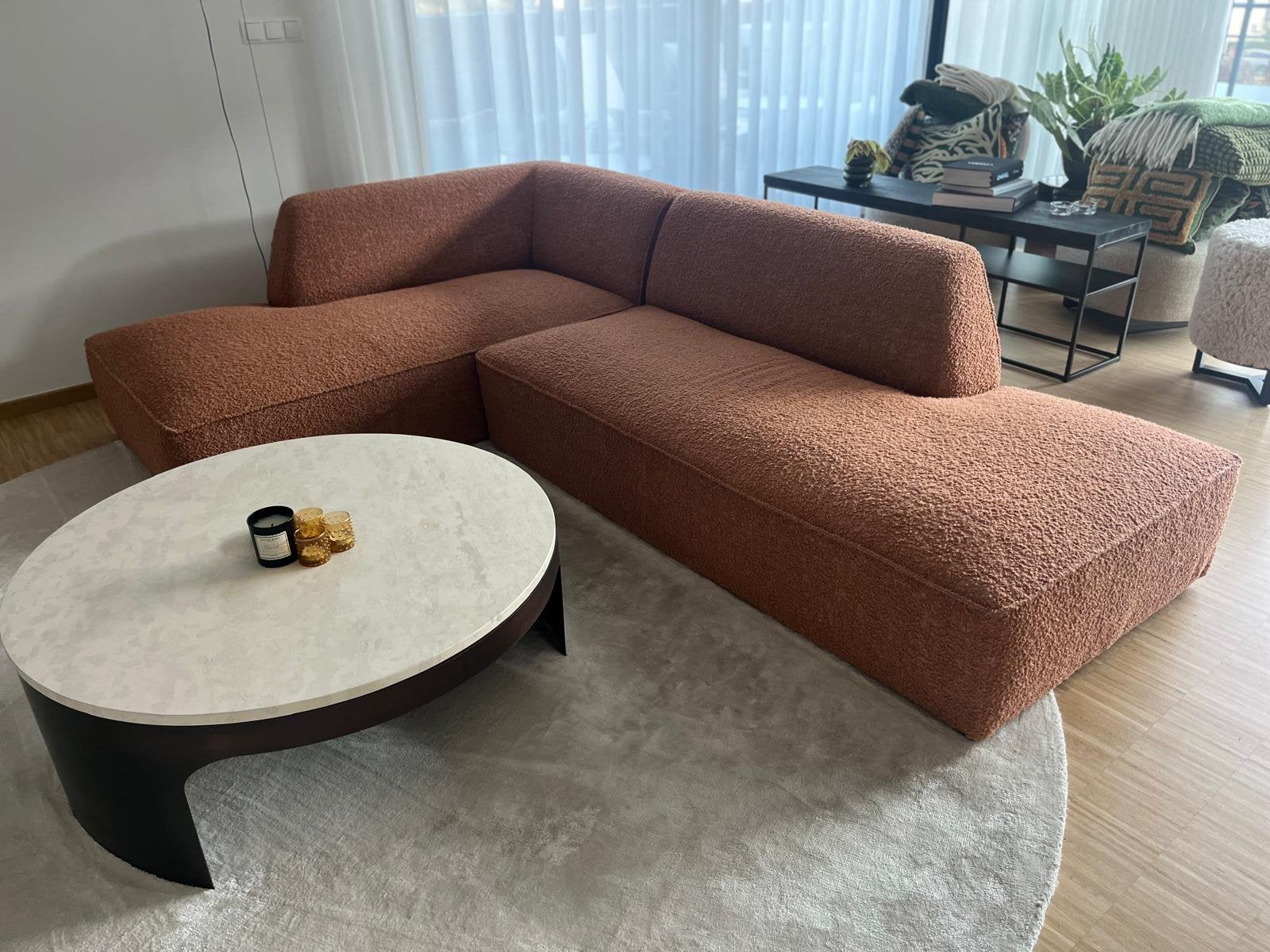 Canapé Dôme Deco CALI L — Terre cuite — 275  180 cm, Enlèvement, Comme neuf, Tissus, Design