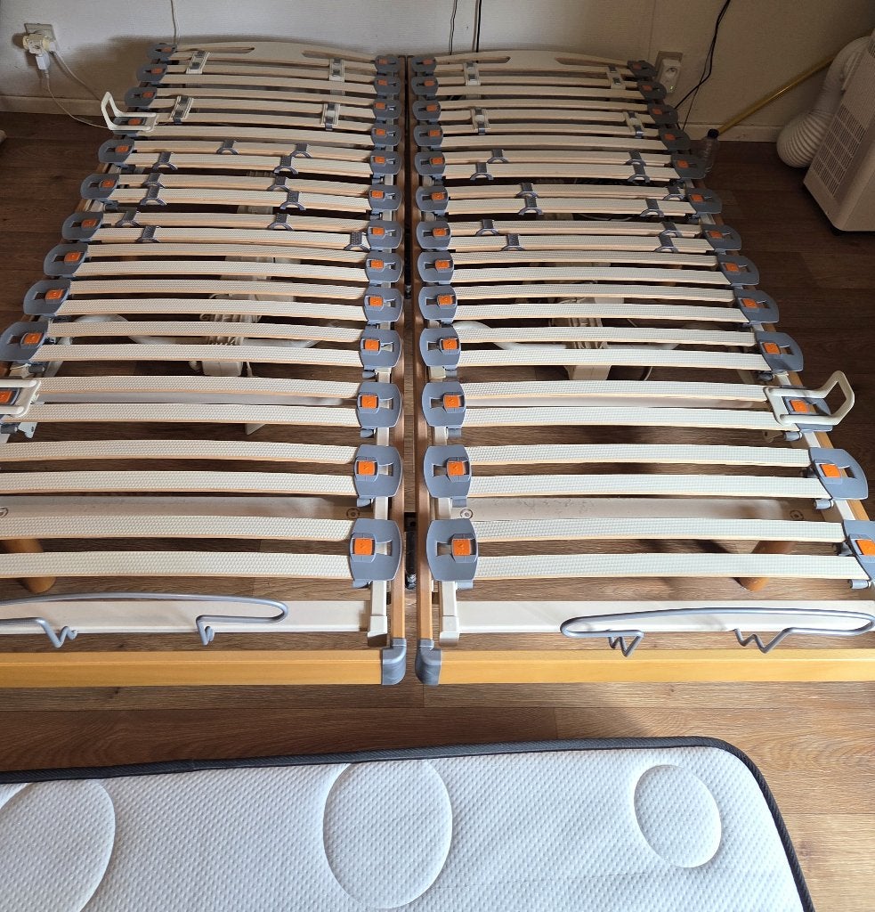 Ensemble 2 sommiers électriques + matelas haut de gamme, Maison & Meubles, Enlèvement, Comme neuf, Matelas