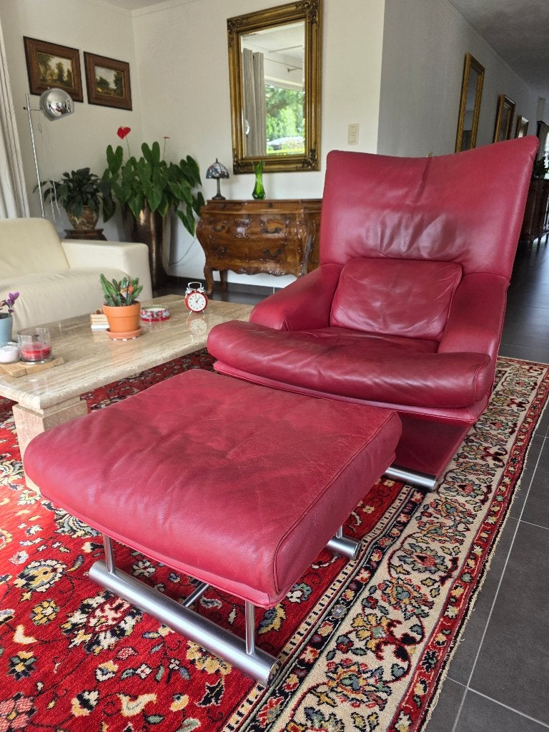 Lederen relax zetel Rolf Benz, Huis en Inrichting, Ophalen, Gebruikt