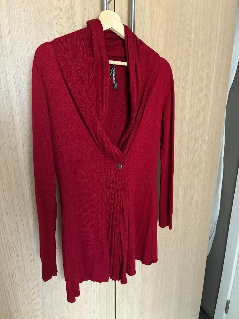 Four Roses rood middellang vest maat S, Rouge, Taille 36 (S), Comme neuf, Enlèvement