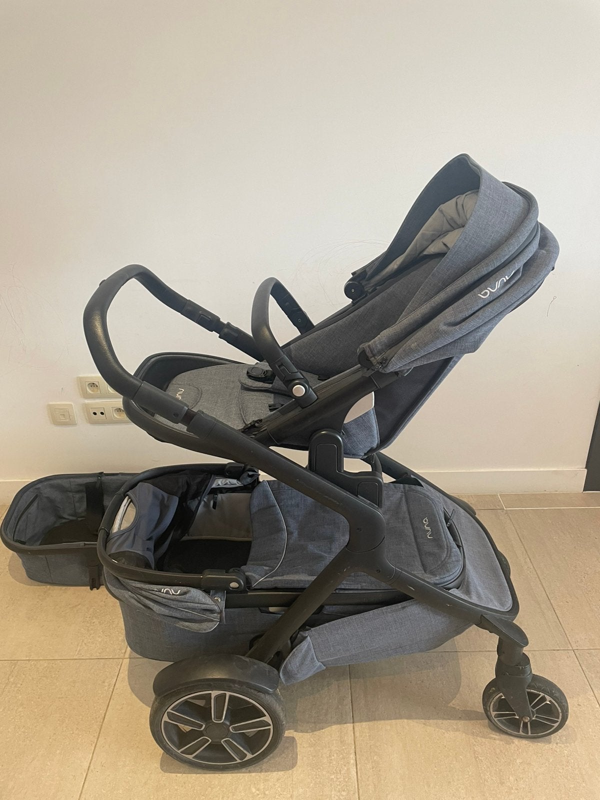 Poussette double NUNA, Enfants & Bébés, Enlèvement, Comme neuf, Poussette