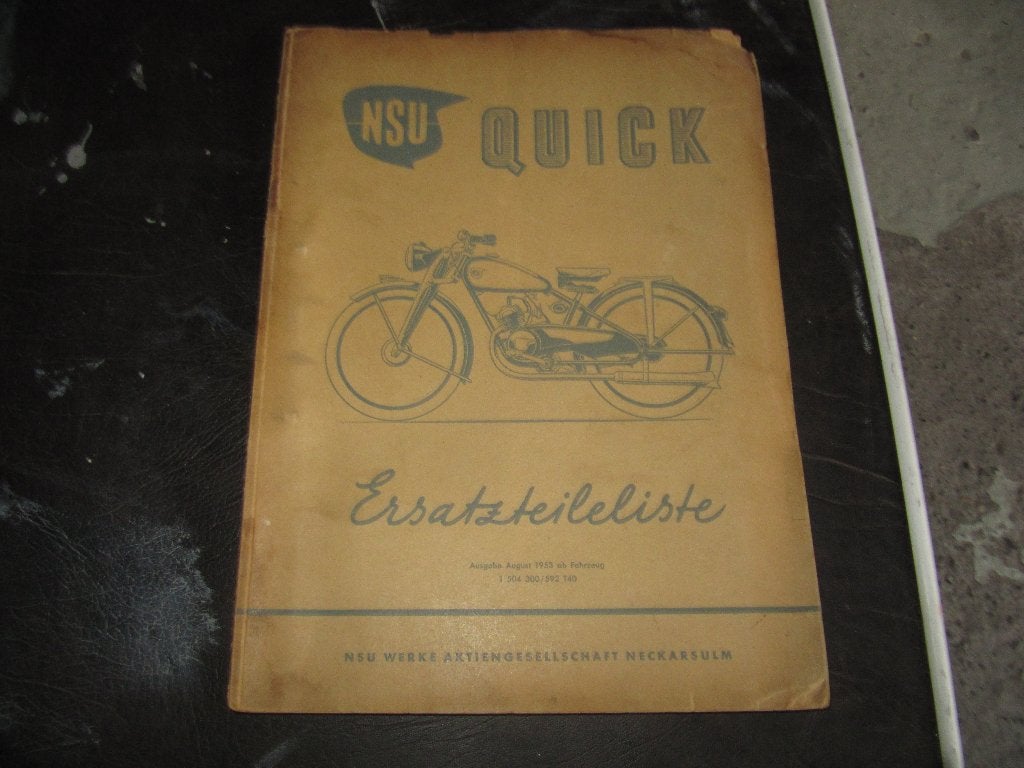 motor boek onderdelen nsu, Motoren, Verzenden, Gebruikt