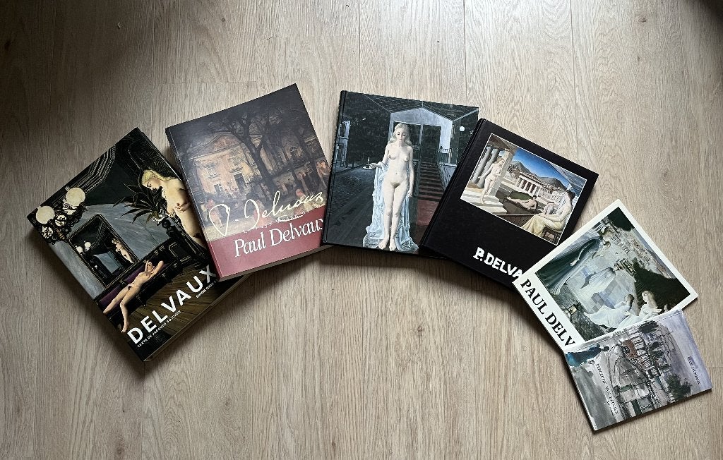Paul Delvaux - 6 Kunstboeken - 1 Handgesigneerd, Paul Delvaux, Ophalen of Verzenden, Zo goed als nieuw, Schilder- en Tekenkunst