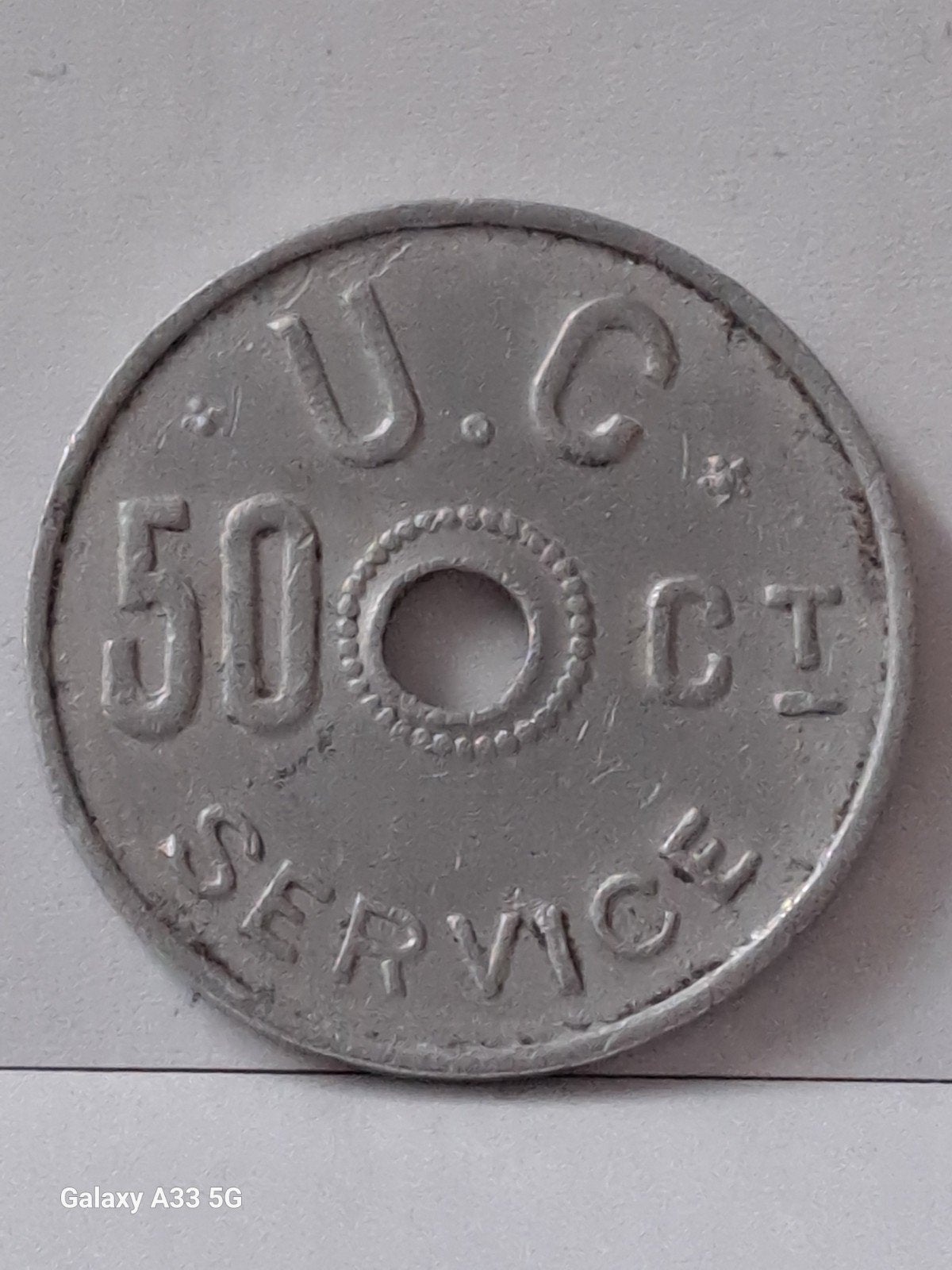 Belgique-Lot de 2 jetons coopérative de Liège 10 et 50 centi, Ophalen of Verzenden, België