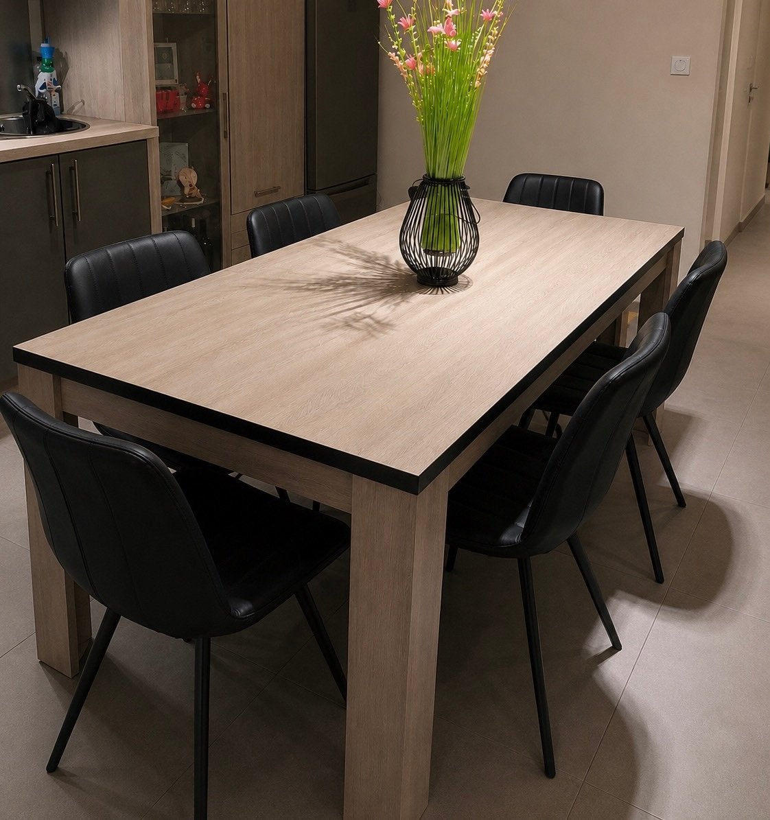 Table et 6 chaises, Maison & Meubles, Enlèvement, Utilisé