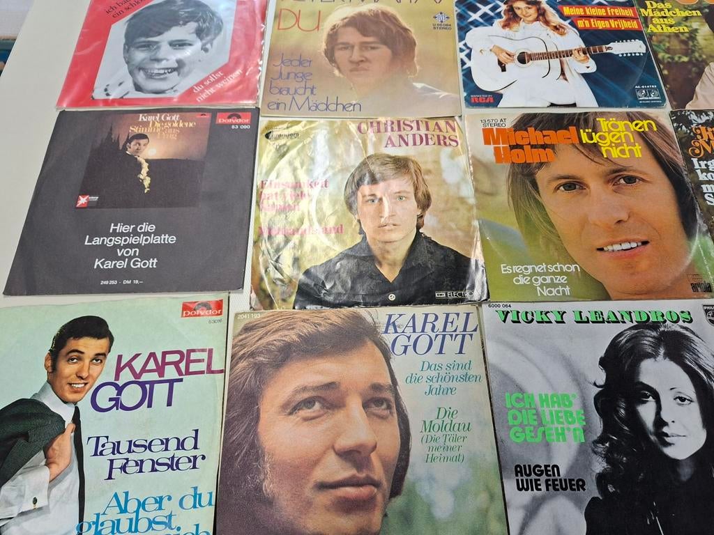 Lot van 15 singles bekende Duitse Schlagers - goede conditie, Gebruikt, Overige genres, 7 inch, Single