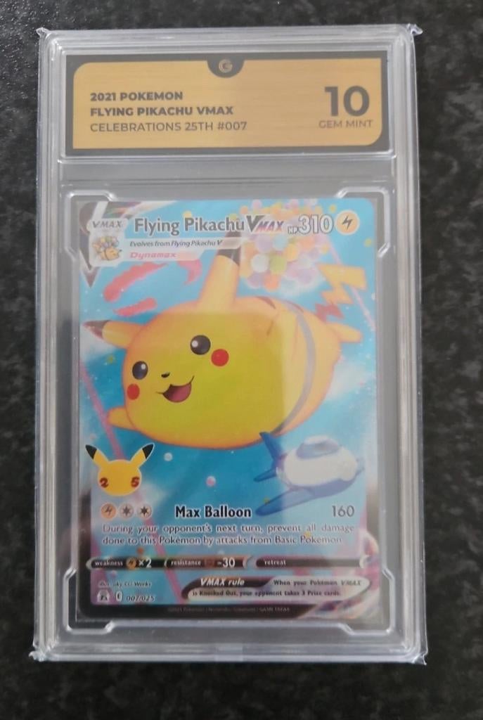 Flying pikachu Vmax celebrations 25th graded 10, Enlèvement ou Envoi