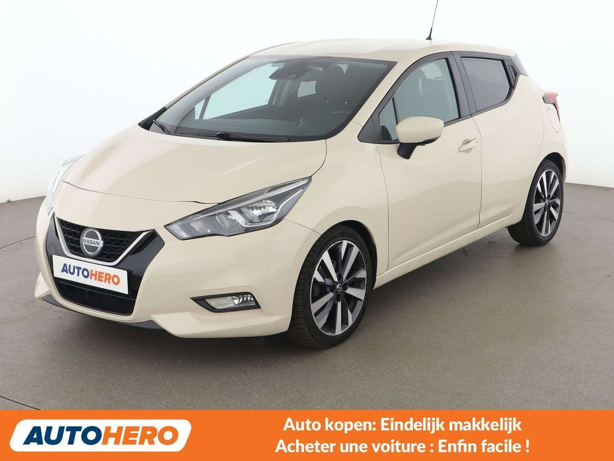 Nissan Micra 1.0 IG-T Tekna (bj 2019, automaat), Auto's, Stof, Gebruikt, 360° camera, Overige brandstoffen