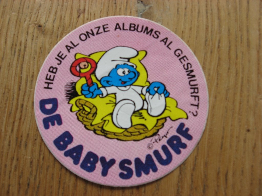 Smurfen De Baby Smurf Peyo Sticker, Verzamelen, Ophalen of Verzenden, Nieuw, Strip of Tekenfilm