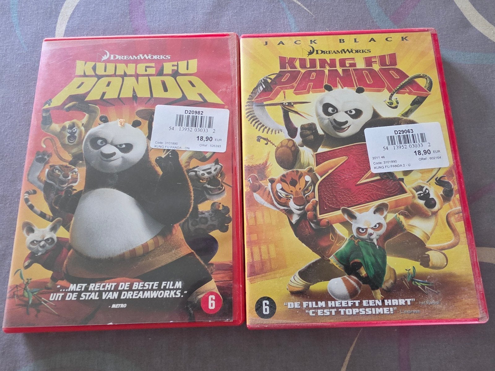 dvd's kung fu panda 1 en 2, Ophalen of Verzenden