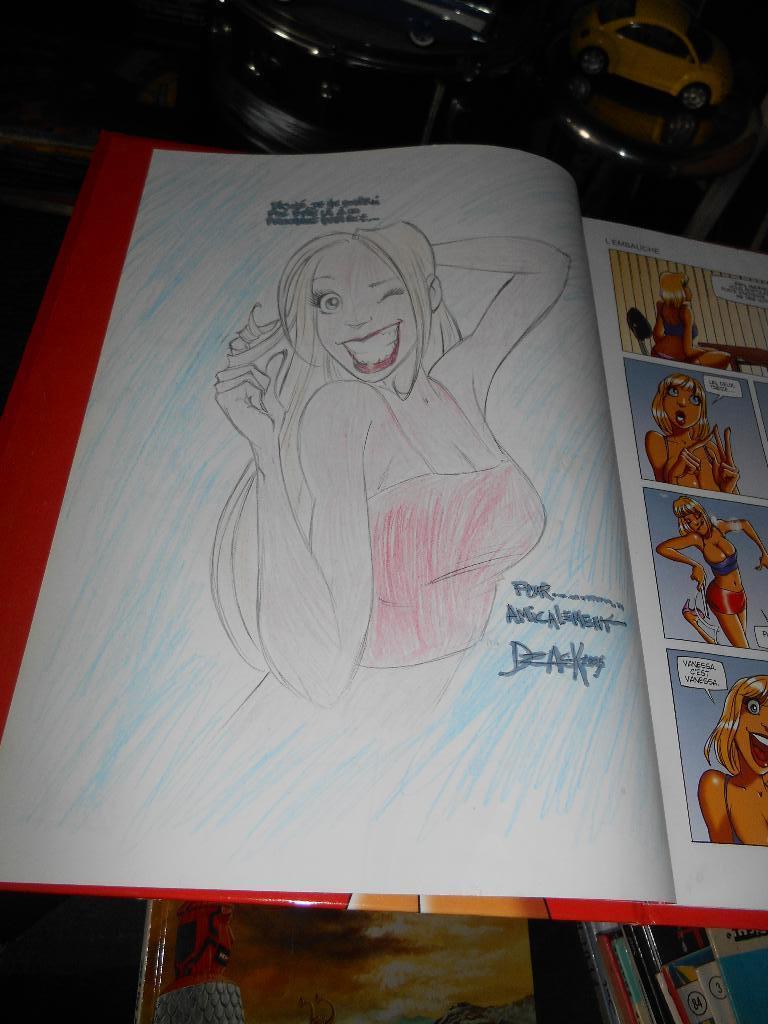Dessin dédicacé de Dzack pour les Blondes 2 eo, Livres, Enlèvement ou Envoi
