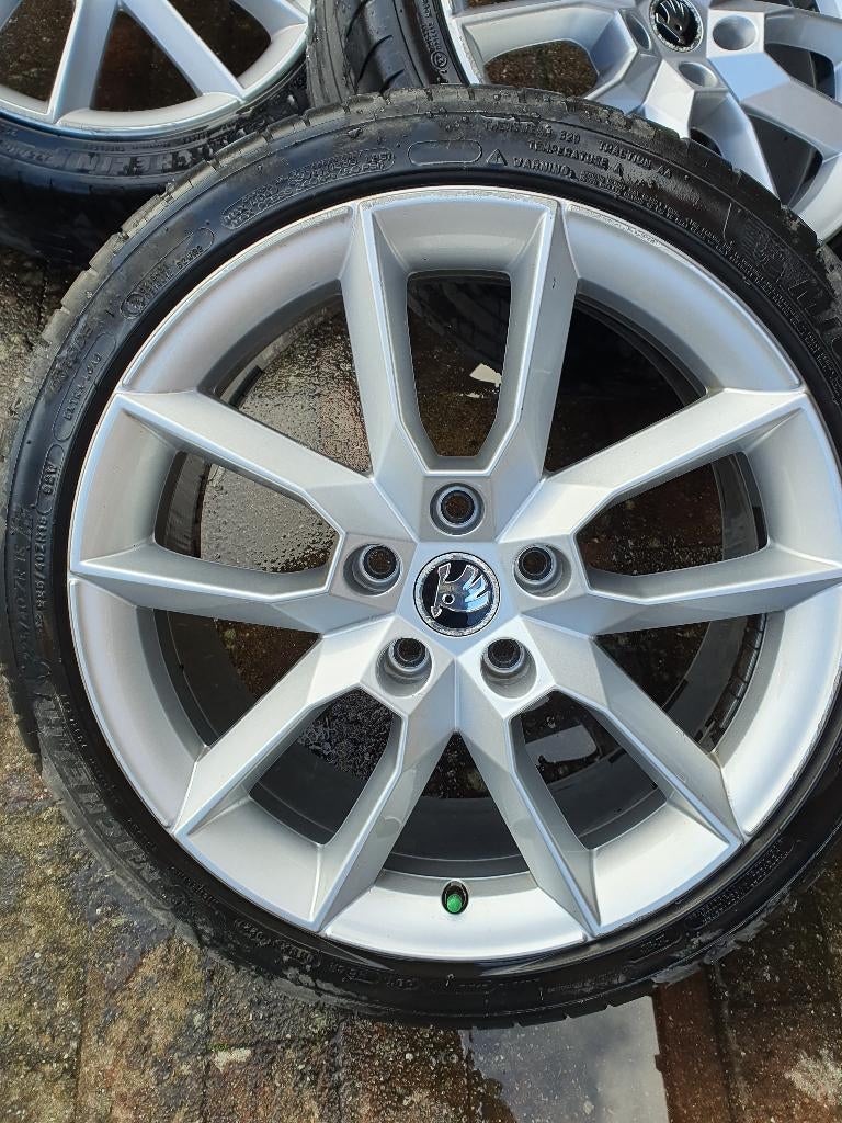 Originele skoda velgen 5x112, Ophalen, 18 inch, Gebruikt, Velg(en)