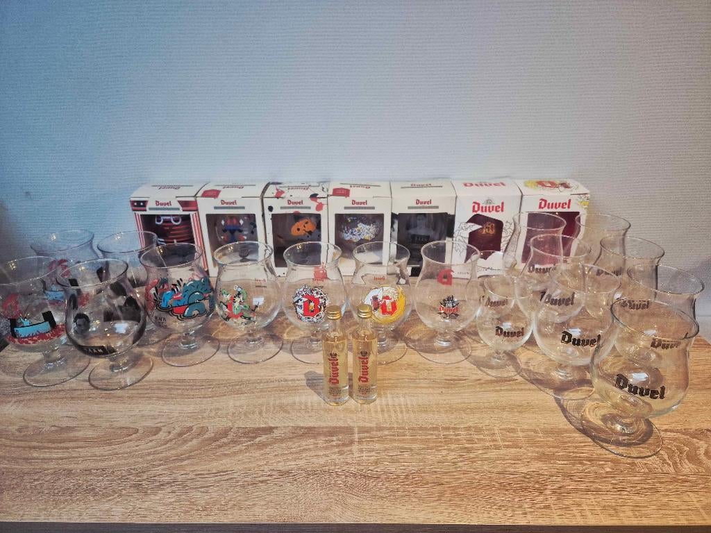 Duvel whiskyglazen en miniaturen, Ophalen, Nieuw, Bierglas