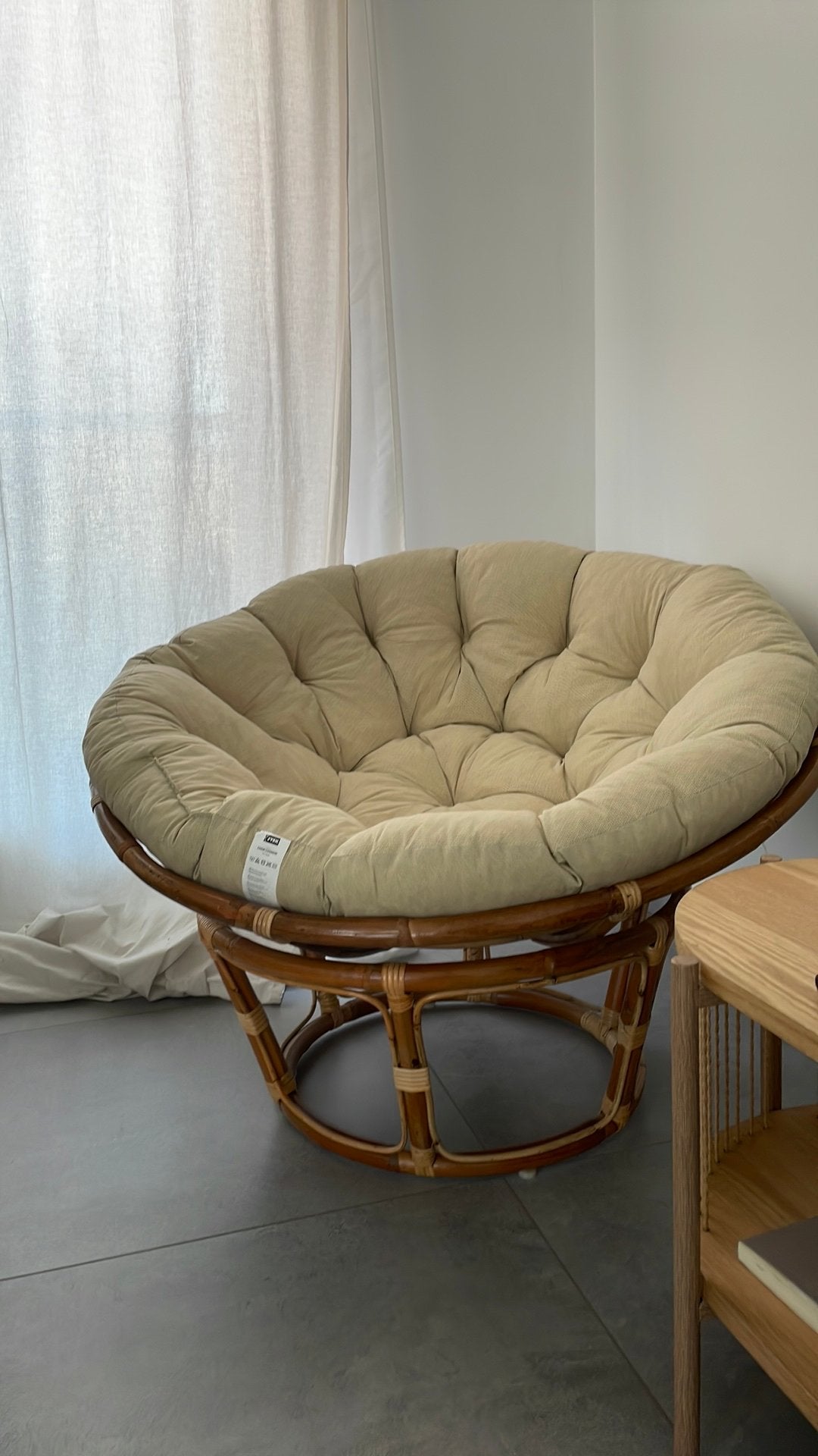 Fauteuil papasan rotin, Jardin & Terrasse, Enlèvement, Comme neuf, Rotin