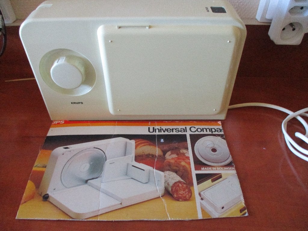 Krups universal compact snijmachine, Ophalen of Verzenden, Zo goed als nieuw, Snijmachine, Wit