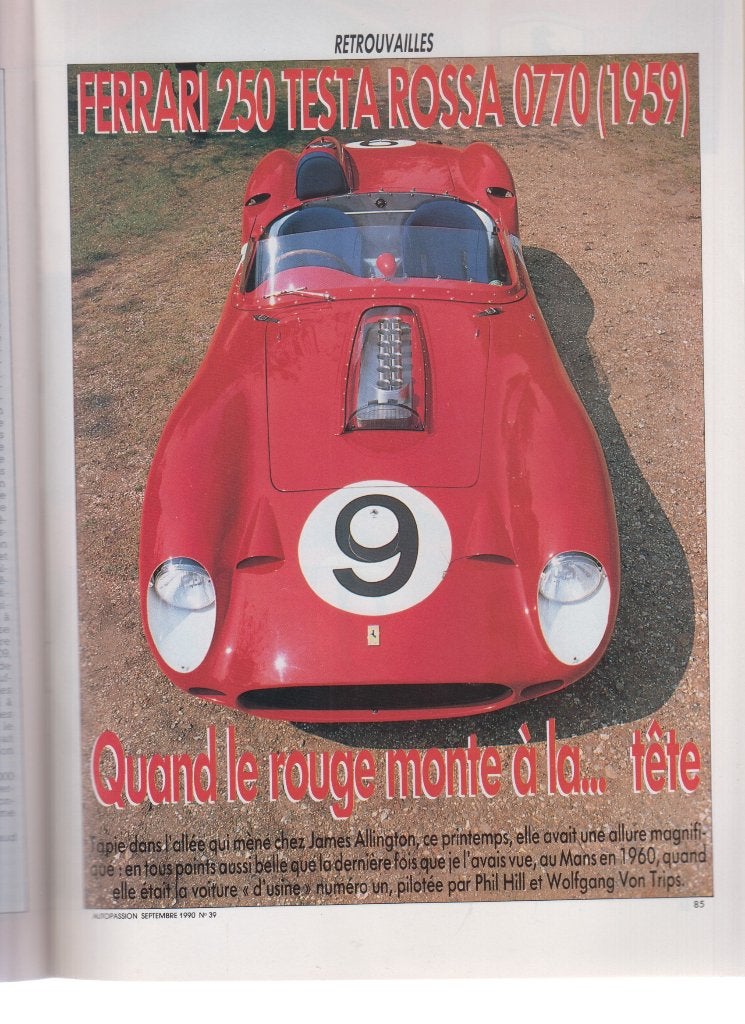 Ferrari 250 Testa Rossa voiture de collection, Envoi, Utilisé, Ferrari