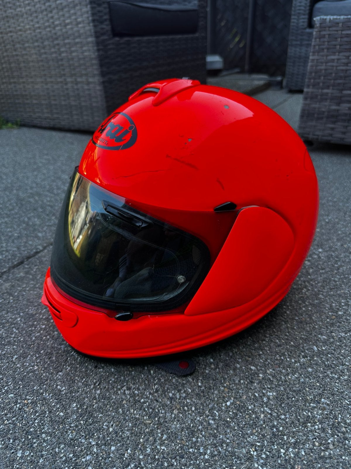 Arai Chaser-V Neon Oranje - Maat XL - ECE 22-05, Motoren, Ophalen, Tweedehands, XL, Arai