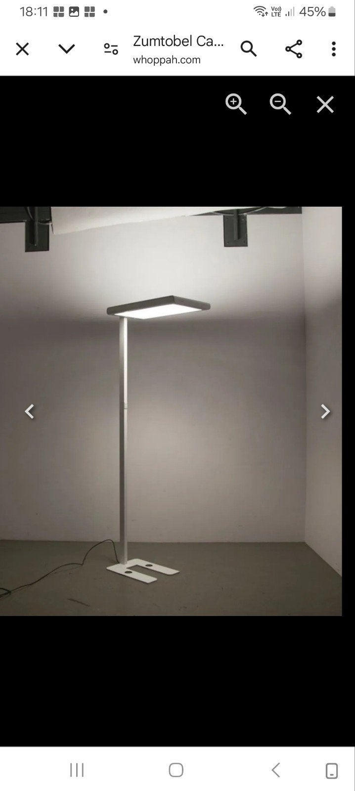 design vloerlamp Zumtobel, Ophalen