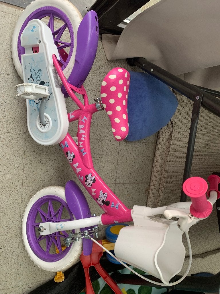 Minnie mouse fiets, Fietsen en Brommers, Ophalen, Zijwieltjes