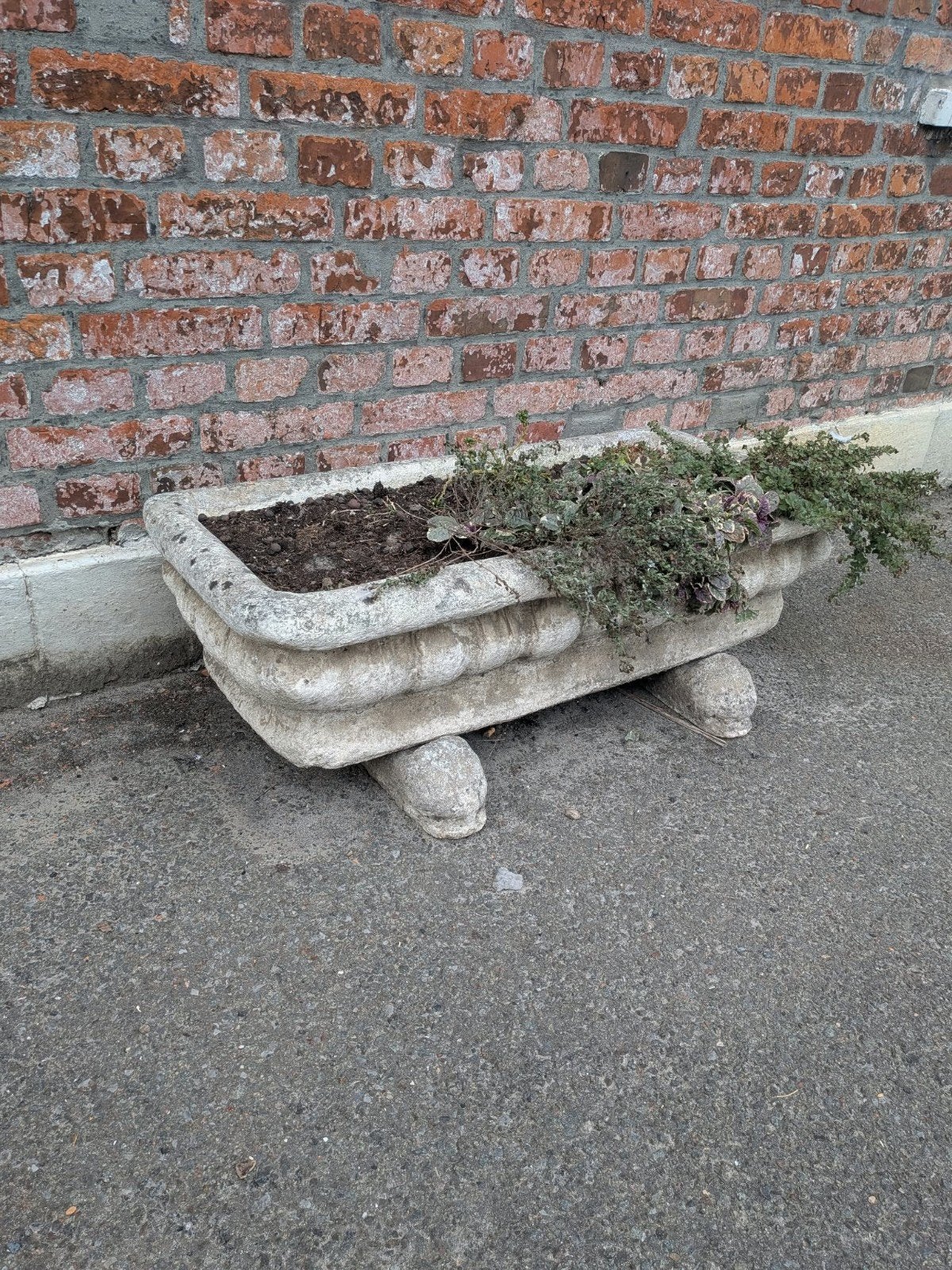 Stenen bloembak, Tuin en Terras, Ophalen, Steen, 60 tot 100 cm, Rechthoekig