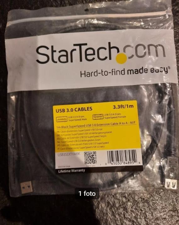 USB 3.0 KABEL 1 METER, Informatique & Logiciels, Pc & Câble réseau, Enlèvement ou Envoi, Neuf