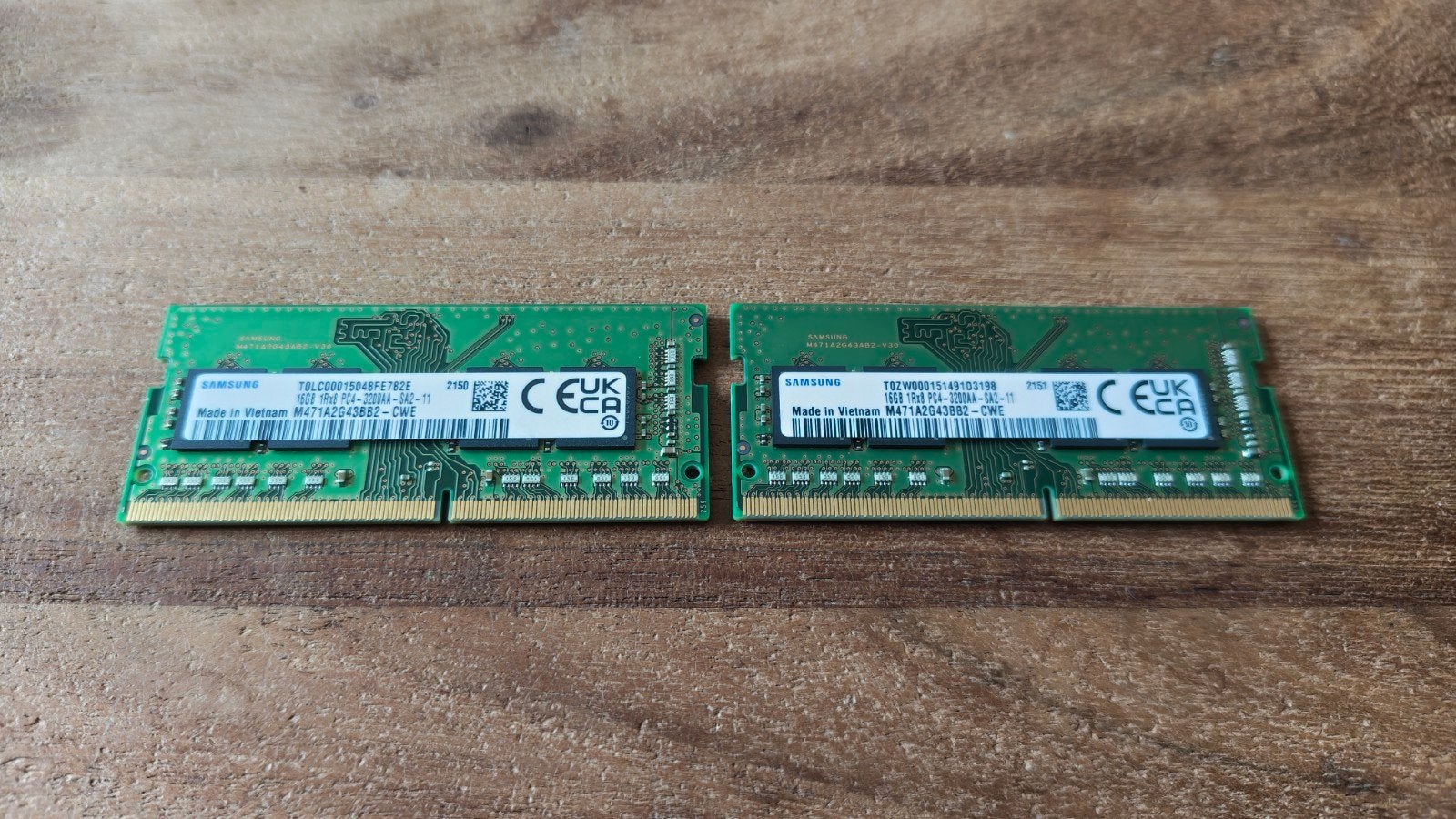 DDR4 32GB (2x16) 3200 SODIMM, 32 GB, DDR4, Ophalen of Verzenden, Zo goed als nieuw