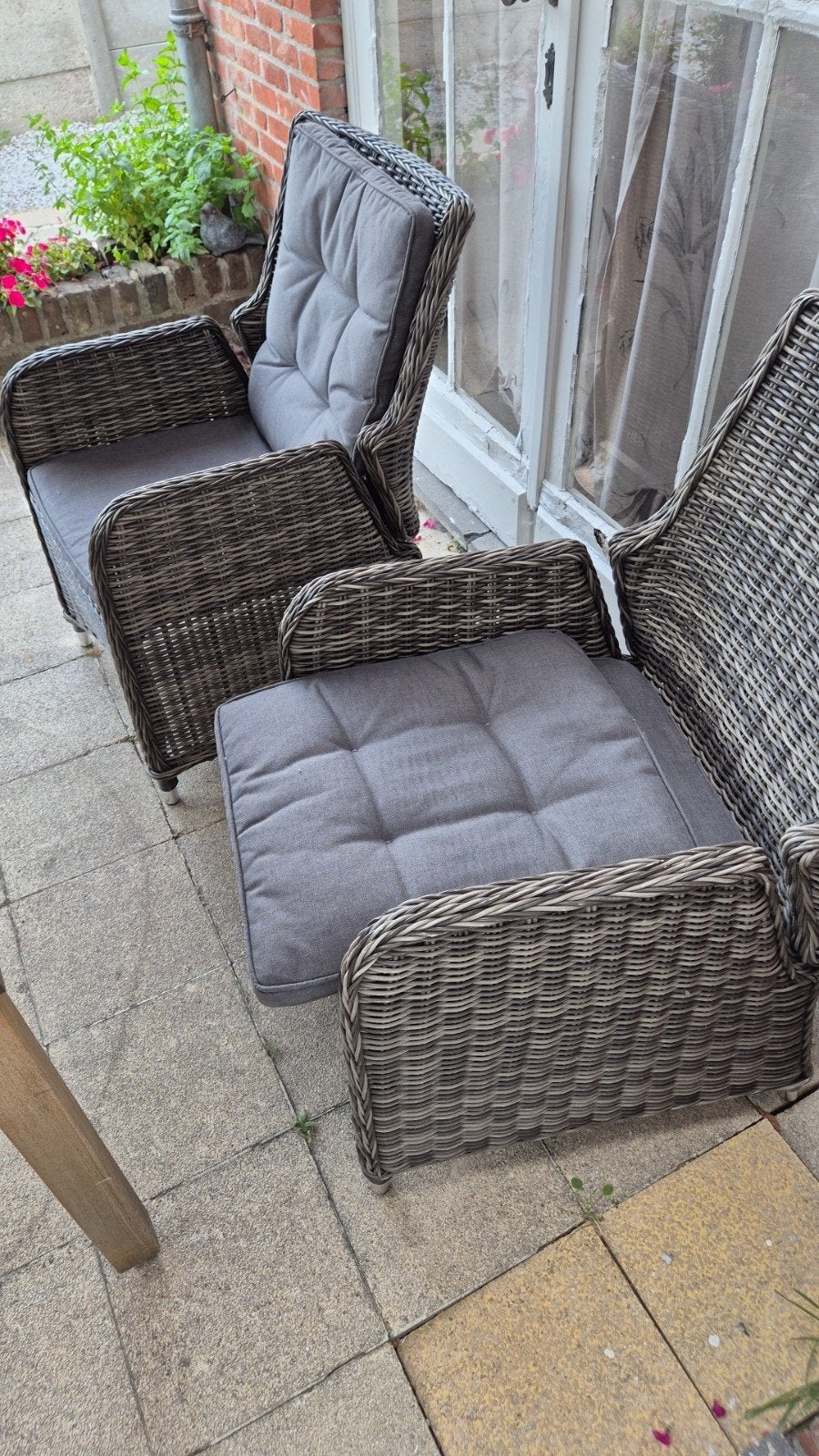 4 stoelen met kussens., Ophalen