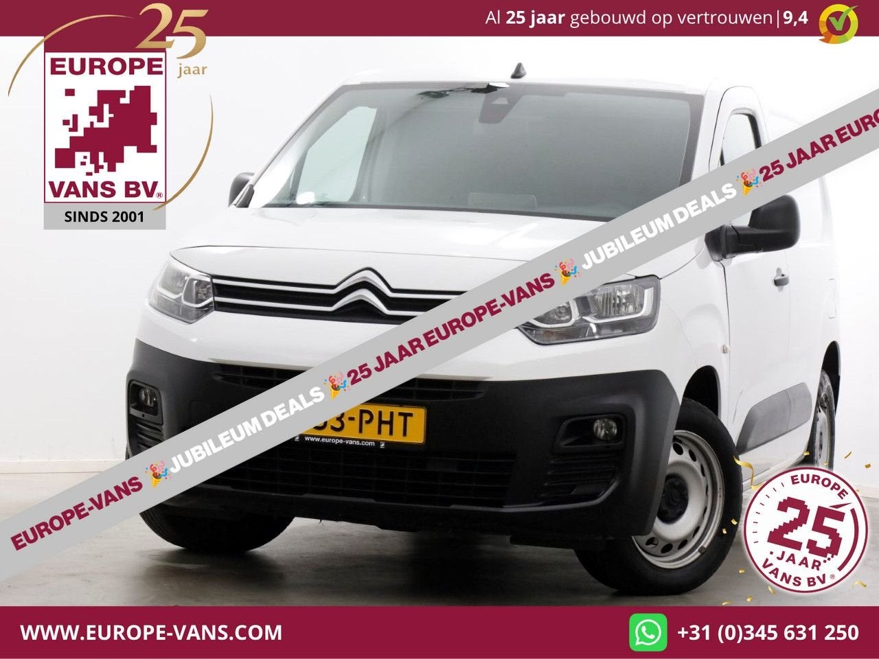 Citroën Berlingo 1.5 BlueHDI 130pk Automaat Airco/CarPlay 01, Auto's, Bestelwagens en Lichte vracht, Automaat, Citroën, Wit, Diesel