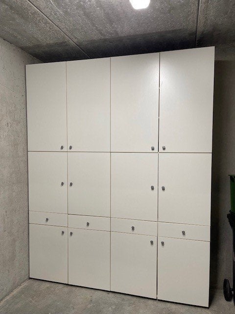 opbergkast , kast , bergkast , kasten 100 breed x 251hoog, Ophalen, 200 cm of meer, Met lade(s), 50 tot 100 cm